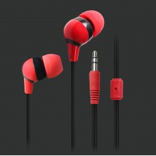 Super Bass Stereo In-Ear Earphone, Black & Red